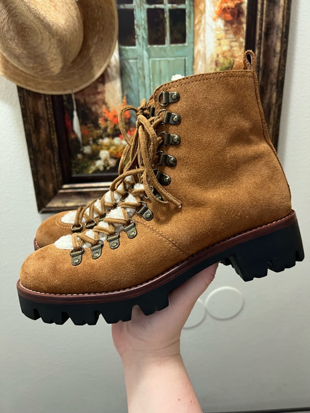 Jeffrey Campbell Sherpa Tongue hiking Lace up boots - Picture 12 of 16